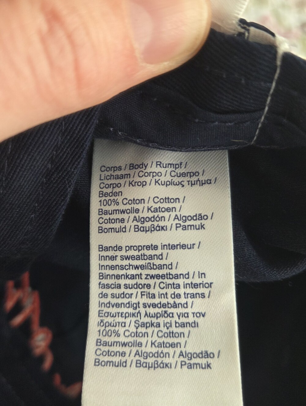 Lacoste Navy Cap with Red Script Logo - Picture 7 of 10